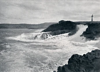 NSW、c1900の美しい海岸の風景の魅力的なビュー。