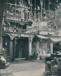 ルイスC.ティファニー氏のスタジオのコーナー、1897年