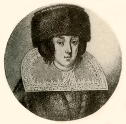 毛皮の帽子とマントルを身に着けたオランダ人女性、1644年、1937年。