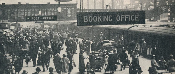 1926年、リバプールストリート駅でのホリデーシーン