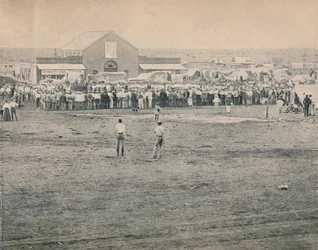 ブラワヨでの大量集会、c1900。