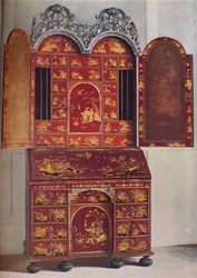 赤い漆キャビネット、c1685、1936