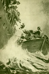 海での救助、c1930。
