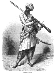 シーク教の兵士、c1880