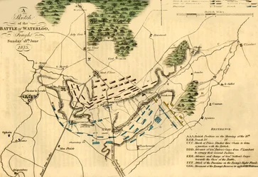 ウォータールーの戦いのスケッチ、1815年6月18日、1816年。