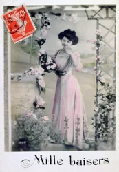 千のキス、フランスのポストカード、c1900
