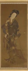女と蝶、明代、16～17世紀。