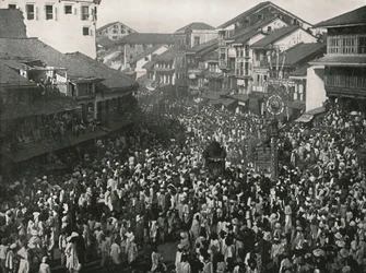 偉大なネイティブの行列、ボンベイ、インド、1895年。