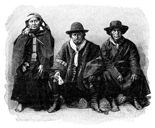 アラカニア人のグループ、チリアルゼンチン、1895