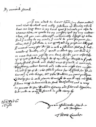 トーマスリンカーンが書いた手紙、1676年1840年