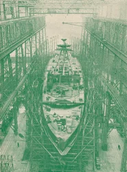 建設中の軽巡洋艦、c1917 1919