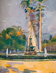 ロイヤルパームズアベニューの一部、植物園、1914年