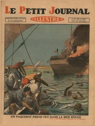 1930年、船が紅海で火事になりました。