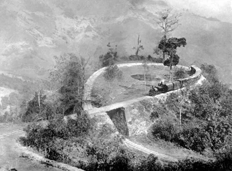 ダージリンヒマラヤ鉄道、インド、c1910の単一ループ