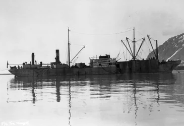 捕鯨船、マグダレン湾、スピッツベルゲン、ノルウェー、1929