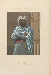 アブド・アル・ラーマン1世（Hombres y mujeres celebres de todos los tiempos by Juan Landa, 1875-1877）より。