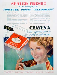 クレイヴンAタバコの広告、1931年