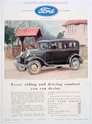 フォード自動車の広告、1931年