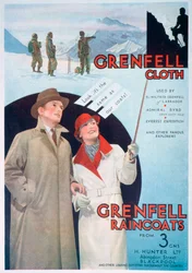 グレンフェルの布とレインコートの広告、1937