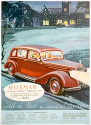 ヒルマンモーターカーの広告、1936