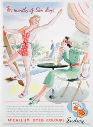 マッカラム染め色の広告、1937