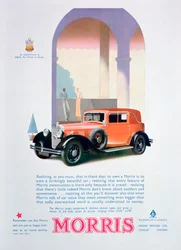 1932年のモリスモーターカーの広告