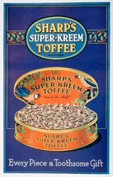 シャープススーパークリームタフィーの広告、1928