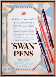 白鳥のペンの広告、1906