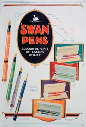 白鳥のペンの広告、1928