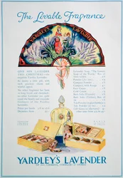 ヤードリーズラベンダーの香水と化粧品の広告、1928