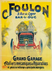 Cフーロンガレージ、Bar-le-Duc、フランス、c1900の広告