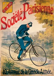 ソシエテパリジェンヌ自転車の広告、c1895