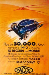 Yaccoモーターオイルの広告、c1937