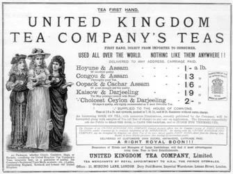 イギリスティーカンパニーの広告、1890