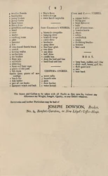 ロイズでのキャンドルによる販売の広告、1796年、1928年