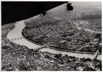ツェッペリンからのスイス、バーゼルの航空写真、1928 1933