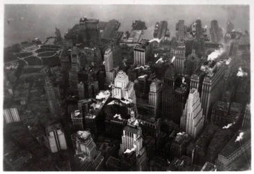 1928年1933年、ツェッペリンからのマンハッタン、ニューヨーク市、米国の航空写真