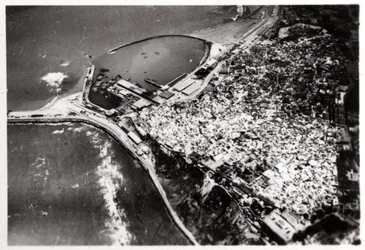 1930年にツェッペリンから見たモロッコのタンジールの航空写真、1933年