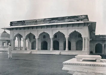 アグラ。 Dewan-i-KhasまたはHall of Public Audience、c1910。