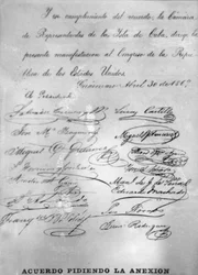 併合を求める協定、1869年、1920年代