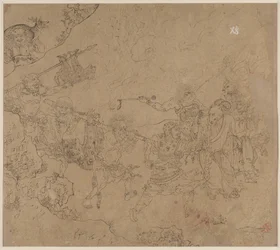 道教と仏教のテーマのアルバム: 山を検索: リーフ 45、1200 年代。