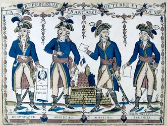 ボナパルト、オージェロー、マシーナ、ベルフィエ、フランスの寓話、1789年