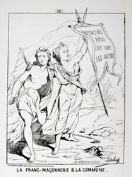 フリーメーソンとコミューンの寓意、パリ・コミューン、1871年
