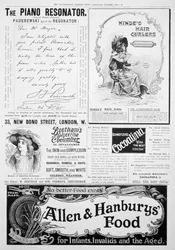 Illustrated London Newsの広告ページ、クリスマス番号、1896