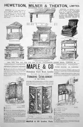 1891年のクリスマスのレディースピクトリアル誌の広告ページ