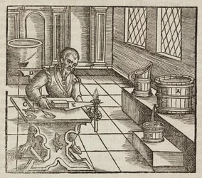 火薬や肉の保存に使われる塩ペッ トルの分析 - Lazarus Eckerの「Description des minerais et des principales methodes d