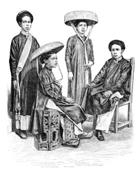 ベトナムの首長と女性、ベトナム、1895