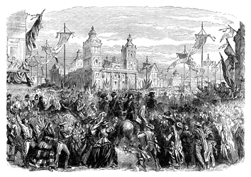 1864年にメキシコにフランス軍が到着、19世紀後半