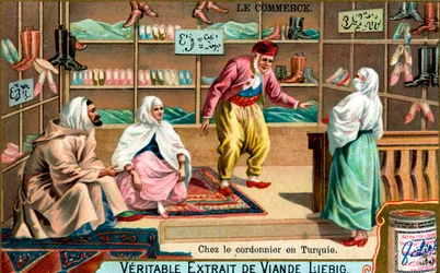 トルコの靴屋で、c1900