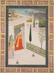 AuguryのCrow Vasakasajja Nayika、c。 1800。